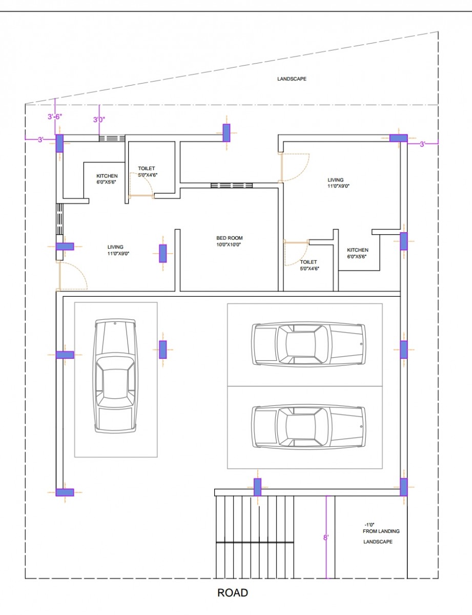 Ground floor with servant room and rent house