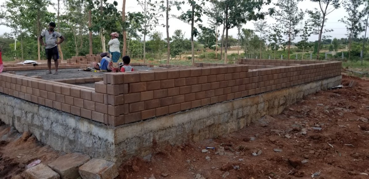 foundation and some course of bricks